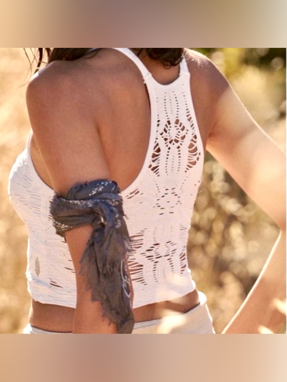 Free People Happiness Runs Floral Crop Tank | FP Movement | Buti Logo | NWOT - Picture 6 of 14